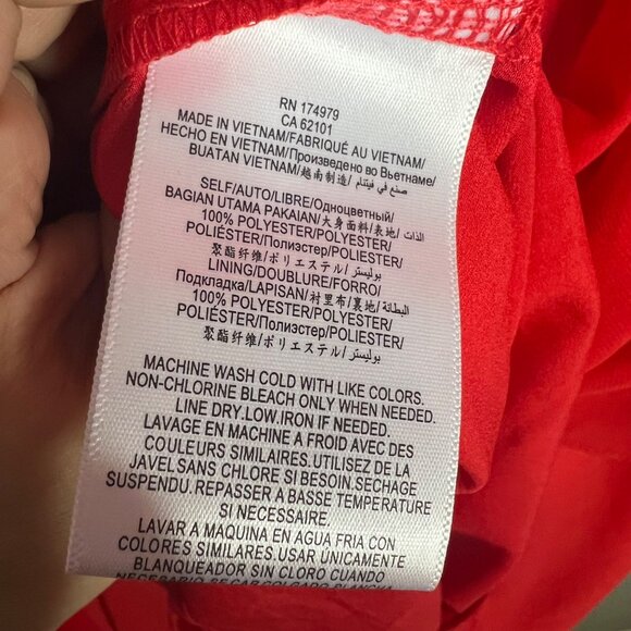 BCBGeneration Red Halter Dress‎ Size 8 Layered Ruffle High Low NEW - Picture 12 of 12